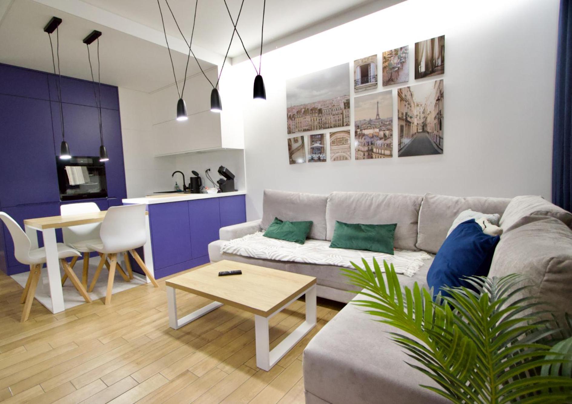 Wola Blue Modern Apartment Warschau Buitenkant foto