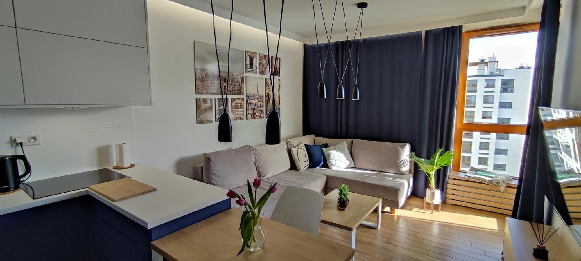 Wola Blue Modern Apartment Warschau Buitenkant foto